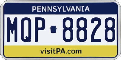 PA license plate MQP8828