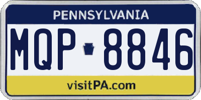 PA license plate MQP8846