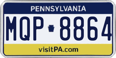 PA license plate MQP8864