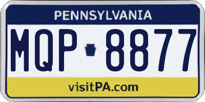 PA license plate MQP8877