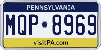 PA license plate MQP8969