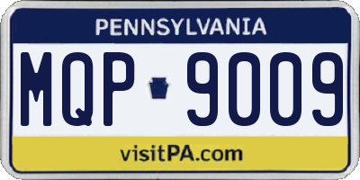 PA license plate MQP9009