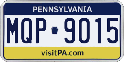 PA license plate MQP9015