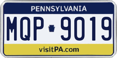 PA license plate MQP9019