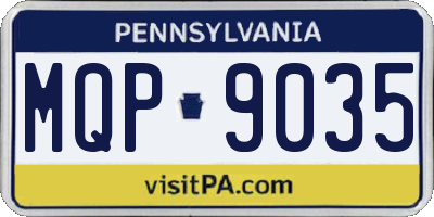 PA license plate MQP9035