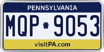 PA license plate MQP9053