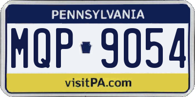 PA license plate MQP9054
