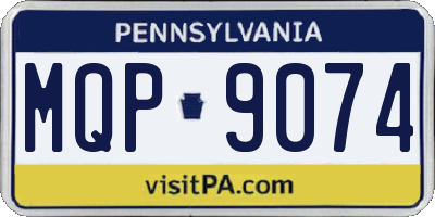 PA license plate MQP9074