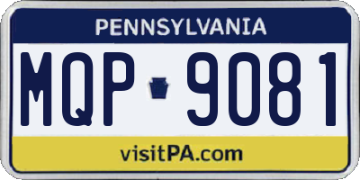 PA license plate MQP9081