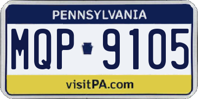 PA license plate MQP9105