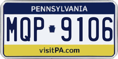 PA license plate MQP9106