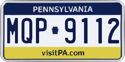 PA license plate MQP9112