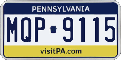 PA license plate MQP9115