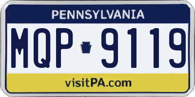 PA license plate MQP9119