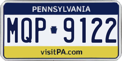 PA license plate MQP9122