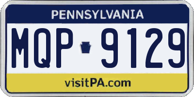 PA license plate MQP9129