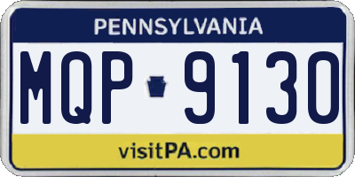 PA license plate MQP9130