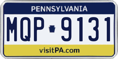 PA license plate MQP9131