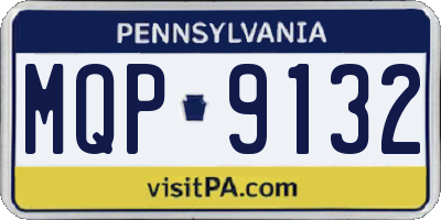 PA license plate MQP9132