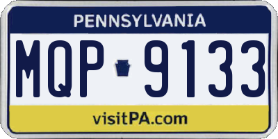 PA license plate MQP9133