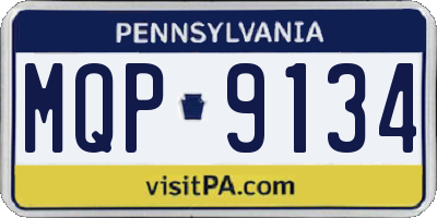 PA license plate MQP9134