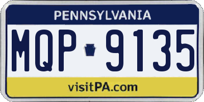 PA license plate MQP9135