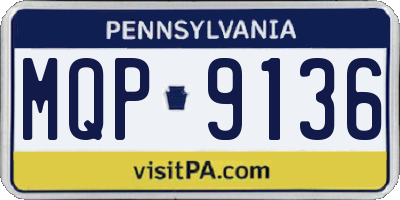 PA license plate MQP9136