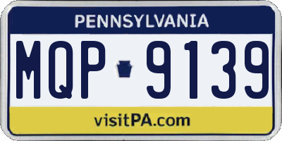 PA license plate MQP9139