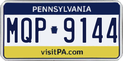 PA license plate MQP9144