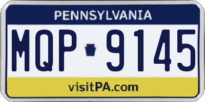 PA license plate MQP9145