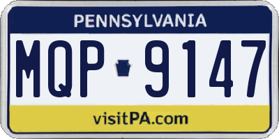 PA license plate MQP9147