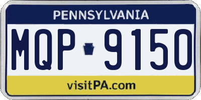 PA license plate MQP9150