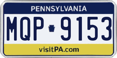 PA license plate MQP9153