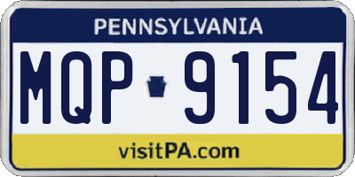 PA license plate MQP9154