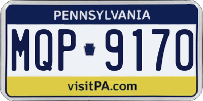 PA license plate MQP9170