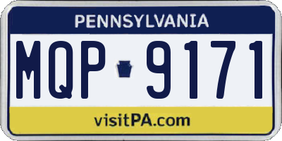 PA license plate MQP9171