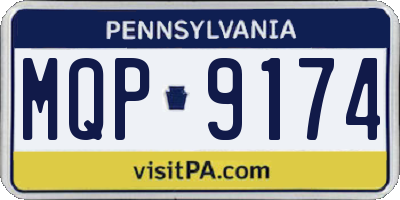 PA license plate MQP9174