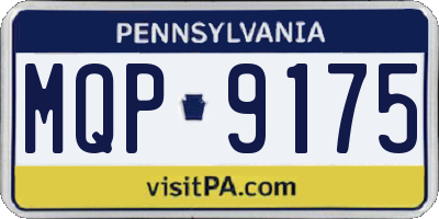 PA license plate MQP9175