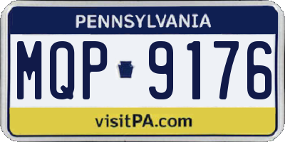 PA license plate MQP9176