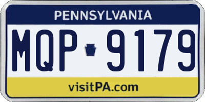 PA license plate MQP9179
