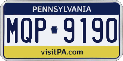 PA license plate MQP9190