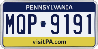 PA license plate MQP9191