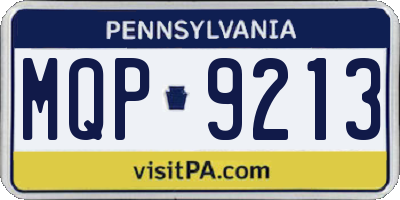 PA license plate MQP9213