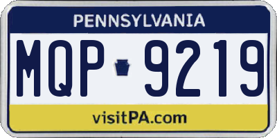 PA license plate MQP9219