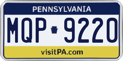 PA license plate MQP9220