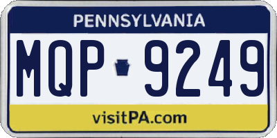PA license plate MQP9249