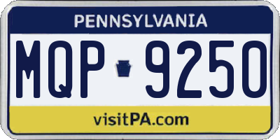 PA license plate MQP9250