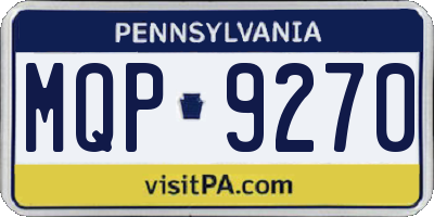 PA license plate MQP9270