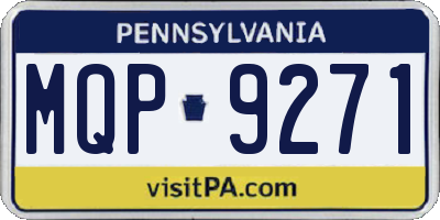 PA license plate MQP9271