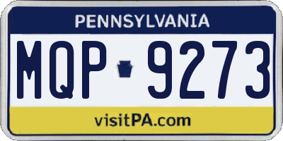 PA license plate MQP9273